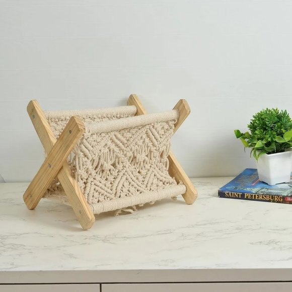 pepme Other - Magazine Rack Newspaper Towel Holder, Off-White, 12x11x9 inches